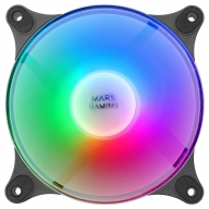 Ventoinha 120mm Mars Gaming MF-DUO 1100RPM FRGB Rainbow 4 Pinos PWM Preta