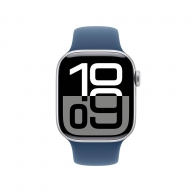 Apple Watch Series 10 GPS 42mm Alumínio Prateado c/ Bracelete Desportiva Azul denim - Small/Medium