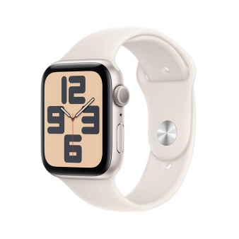 Apple Watch SE (2024) GPS 44mm Alumínio Luz das Estrelas c/ Bracelete Desportiva Luz das Estrelas - Small/Medium