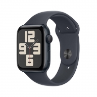 Apple Watch SE (2024) GPS 44mm Alumínio Meia-noite c/ Bracelete Desportiva Meia-noite - Small/Medium