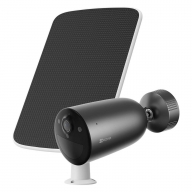 Kit C&acirc;mara de Seguran&ccedil;a a Bateria EZVIZ EB3 4G Smart Home 2K IR Outdoor 4G LTE 5200mAh IP65 Preta + Painel Solar