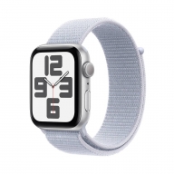 Apple Watch SE (2024) GPS 44mm Alumínio Prateado c/ Loop Desportiva Nuvem Azul