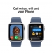 Apple Watch SE (2024) GPS + Cellular 40mm Alumínio Prateado c/ Bracelete Desportiva Azul Denim - Small/Medium