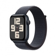 Apple Watch SE (2024) GPS 44mm Alumínio Meia-noite c/ Loop Desportiva Tinto