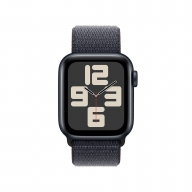 Apple Watch SE (2024) GPS 40mm Alumínio Meia-noite c/ Loop Desportiva Tinto