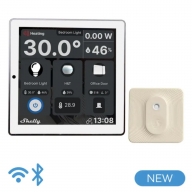 M&oacute;dulo Automa&ccedil;&atilde;o Shelly Wall Display + BLU H&T Branco - Ecr&atilde; Touch Multifuncional: controlo Tudo-em-Um