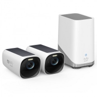 C&acirc;mara de Seguran&ccedil;a Anker EufyCam 3 4K Outdoor Solar Panel Branca/Preta (Pack-2 + Homebase)