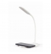 Candeeiro de Mesa Gembird com Carregador Wireless Branco
