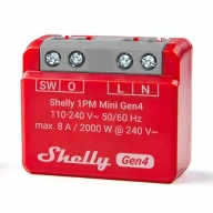 M&oacute;dulo Automa&ccedil;&atilde;o Shelly 1PM Mini Gen4 - Mini Rel&eacute; de 8A de 1 Canal com Medi&ccedil;&atilde;o de Energia