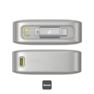 Powerbank Baseus Free2Pull Fast Charger 65W 20000mAh Cinzenta c/ Cabo USB-C Integrado