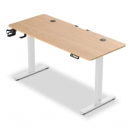 Secret&aacute;ria Elevat&oacute;ria El&eacute;trica Offy Ryva (140x60cm) Branca/Madeira (Oak)